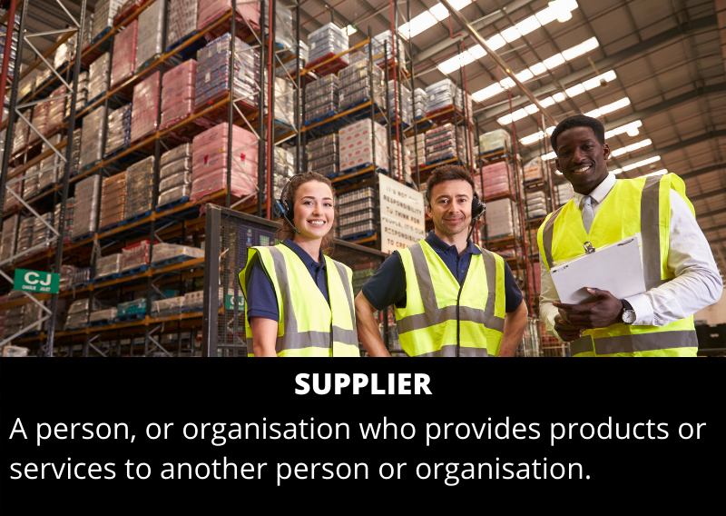 Meaning and definition of Supplier