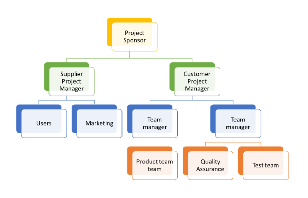Example project organisation chart